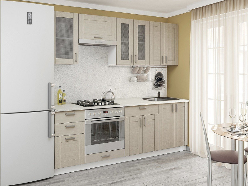 Кухня Лофт-01 Cappuccino Veralinga/Белый 2140*2200*600