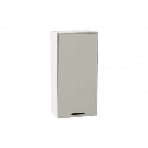 920*450* Шкаф верхний с 1-ой дверцей Фрейм Grey Silk / Белый
