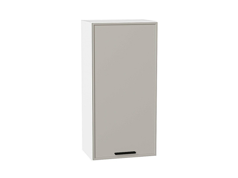 920*450* Шкаф верхний с 1-ой дверцей Фрейм Grey Silk / Белый