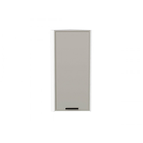 920*300* Шкаф верхний торцевой Фрейм Grey Silk / Белый