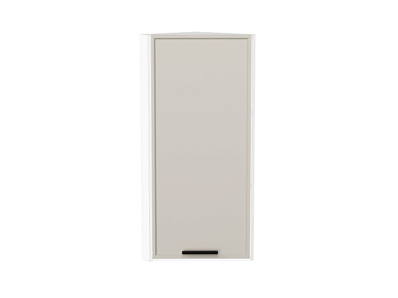 920*300* Шкаф верхний торцевой Фрейм Cream Silk / Белый