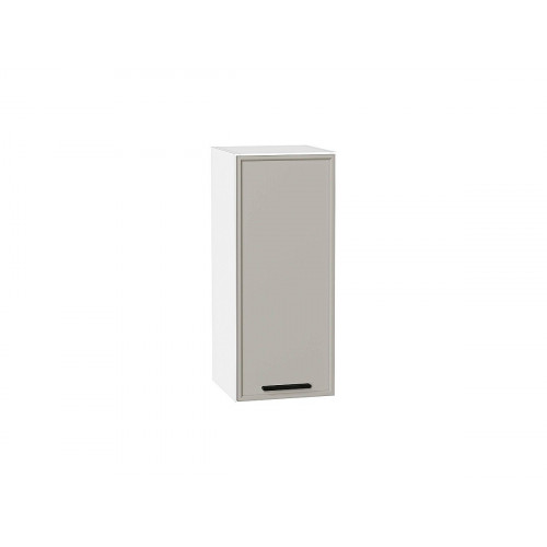 716*300* Шкаф верхний с 1-ой дверцей Фрейм Grey Silk / Белый
