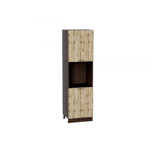 2132*600* Шкаф пенал с 2-мя дверцами под технику Флэт Wotan Oak 2S Graphite