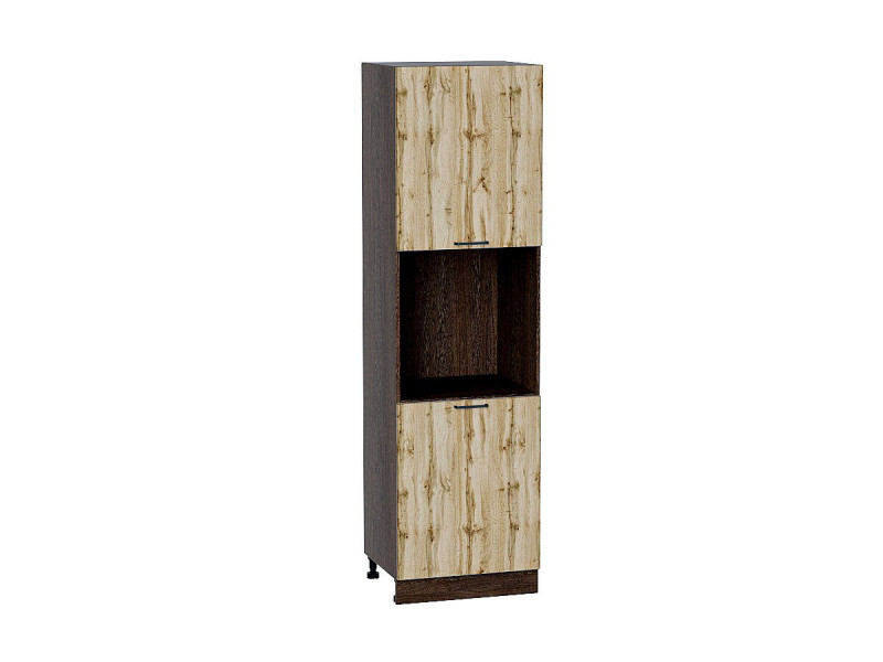 2132*600* Шкаф пенал с 2-мя дверцами под технику Флэт Wotan Oak 2S Graphite
