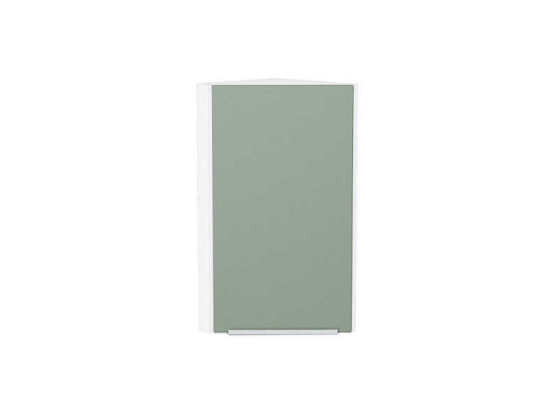 716*300*306 Шкаф верхний торцевой Фьюжн Silky Mint Белый