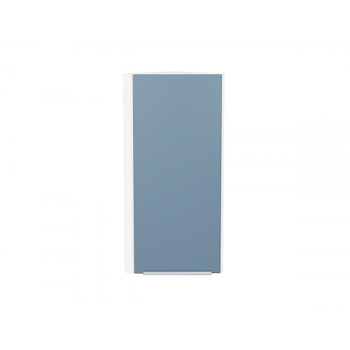920*300*306 Шкаф верхний торцевой Фьюжн Silky Blue Белый