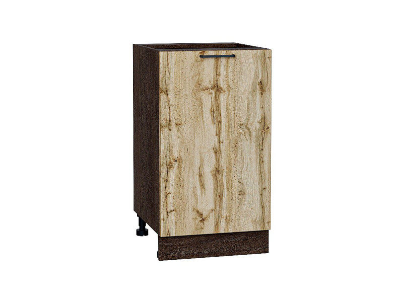 816*450* Шкаф нижний с 1-ой дверцей Флэт Wotan Oak 2S Graphite