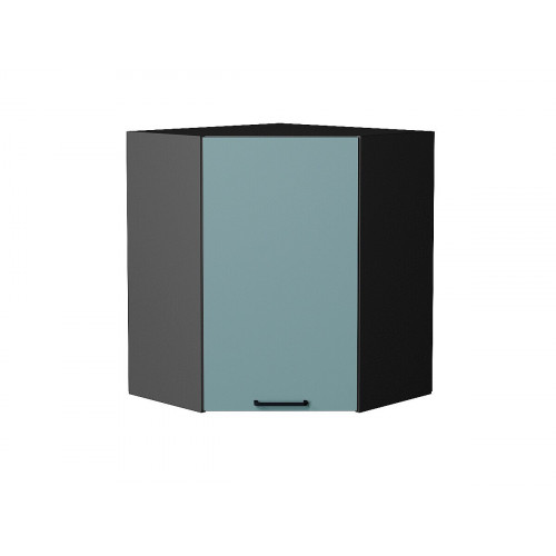 716*600*600 Шкаф верхний угловой Флэт Grey-green In 2S Graphite