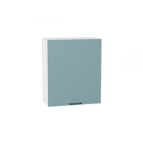 716*600* Шкаф верхний с 1-ой дверцей Флэт Grey-green In 2S Белый