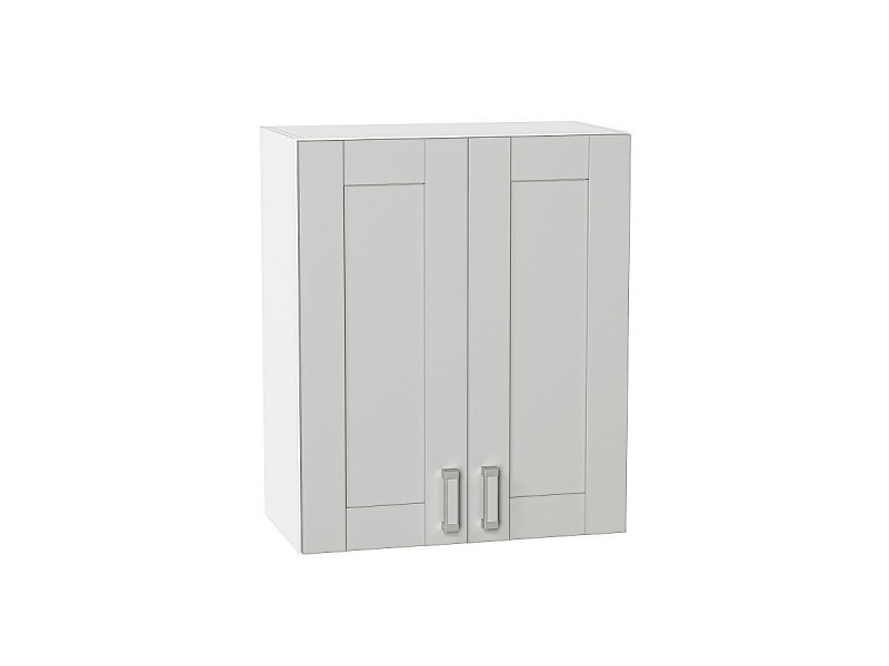 Кухня 716*600*Шкаф верхний с 2-мя дверцами Лофт Grey Silk/Белый