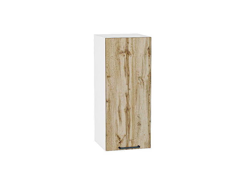 716*300* Шкаф верхний с 1-ой дверцей Флэт Wotan Oak 2S Белый