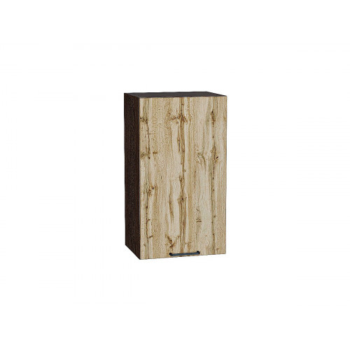 716*400* Шкаф верхний с 1-ой дверцей Флэт Wotan Oak 2S Graphite