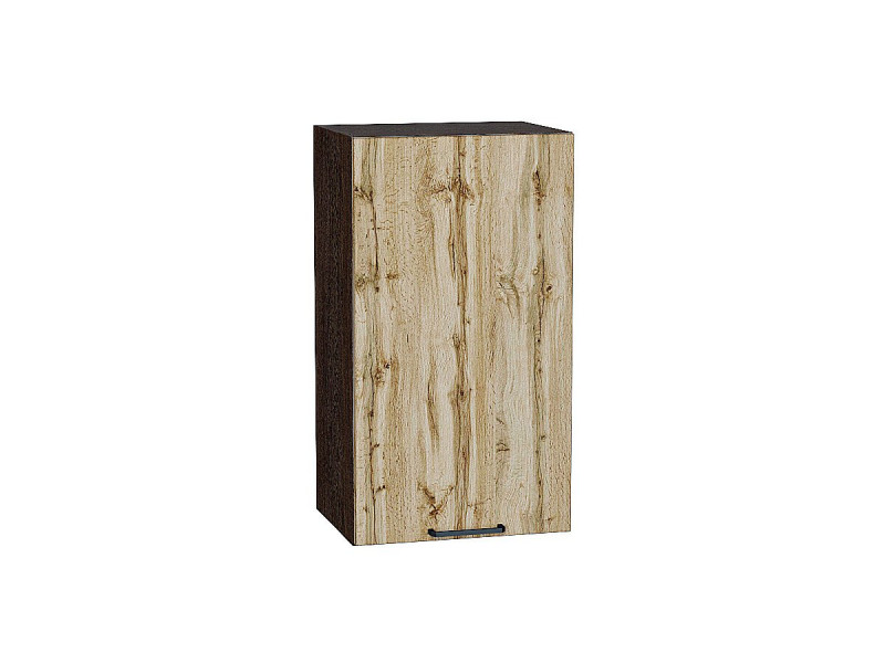 716*400* Шкаф верхний с 1-ой дверцей Флэт Wotan Oak 2S Graphite