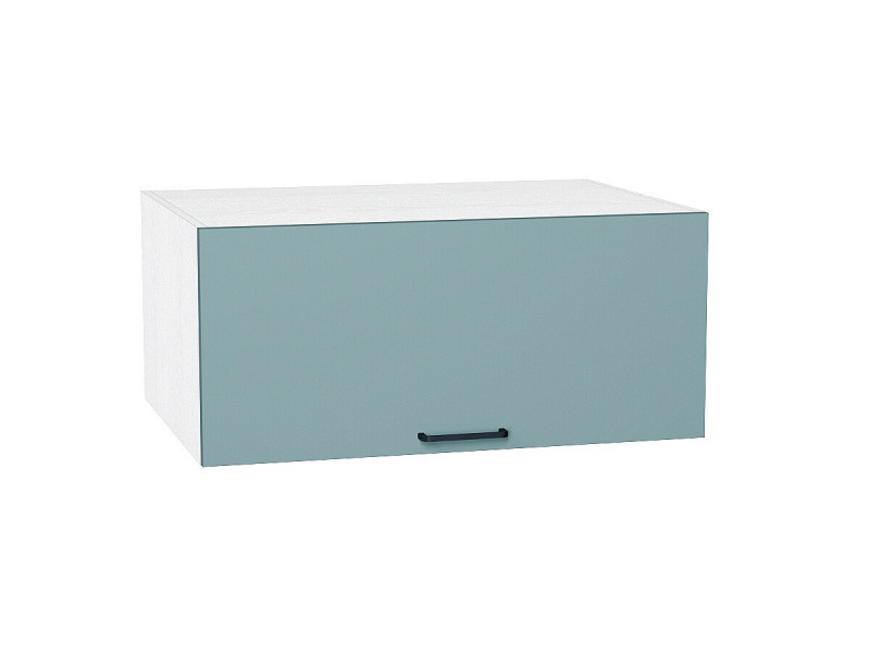 358*800* Шкаф верхний горизонтальный глубокий Флэт Grey-green In 2S Белый