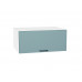 358*800* Шкаф верхний горизонтальный глубокий Флэт Grey-green In 2S Белый